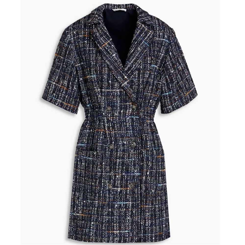 Sandro Paris Alizou double-breasted bouclé-tweed mini dress - Picture 11 of 11